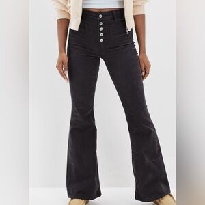 American Eagle Sz 0 Super High Rise Flare Corduroy Pants
